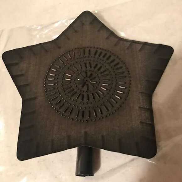 Star Tree Topper in Black Punched Tin - Handcrafted - Picture 2 of 3